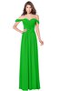 ColsBM Kaolin Classic Green Bridesmaid Dresses A-line Floor Length Zip up Short Sleeve Appliques Gorgeous