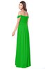 ColsBM Kaolin Classic Green Bridesmaid Dresses A-line Floor Length Zip up Short Sleeve Appliques Gorgeous
