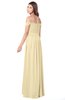 ColsBM Kaolin Cornhusk Bridesmaid Dresses A-line Floor Length Zip up Short Sleeve Appliques Gorgeous