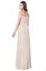 ColsBM Kaolin Cream Pink Bridesmaid Dresses A-line Floor Length Zip up Short Sleeve Appliques Gorgeous