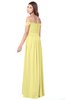 ColsBM Kaolin Daffodil Bridesmaid Dresses A-line Floor Length Zip up Short Sleeve Appliques Gorgeous