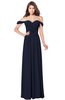 ColsBM Kaolin Dark Sapphire Bridesmaid Dresses A-line Floor Length Zip up Short Sleeve Appliques Gorgeous