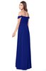 ColsBM Kaolin Electric Blue Bridesmaid Dresses A-line Floor Length Zip up Short Sleeve Appliques Gorgeous