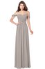 ColsBM Kaolin Fawn Bridesmaid Dresses A-line Floor Length Zip up Short Sleeve Appliques Gorgeous