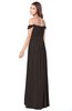 ColsBM Kaolin Fudge Brown Bridesmaid Dresses A-line Floor Length Zip up Short Sleeve Appliques Gorgeous