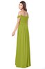 ColsBM Kaolin Green Oasis Bridesmaid Dresses A-line Floor Length Zip up Short Sleeve Appliques Gorgeous