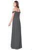 ColsBM Kaolin Grey Bridesmaid Dresses A-line Floor Length Zip up Short Sleeve Appliques Gorgeous