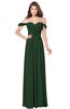 ColsBM Kaolin Hunter Green Bridesmaid Dresses A-line Floor Length Zip up Short Sleeve Appliques Gorgeous