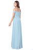 ColsBM Kaolin Ice Blue Bridesmaid Dresses A-line Floor Length Zip up Short Sleeve Appliques Gorgeous