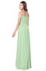 ColsBM Kaolin Light Green Bridesmaid Dresses A-line Floor Length Zip up Short Sleeve Appliques Gorgeous