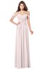 ColsBM Kaolin Light Pink Bridesmaid Dresses A-line Floor Length Zip up Short Sleeve Appliques Gorgeous