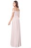 ColsBM Kaolin Light Pink Bridesmaid Dresses A-line Floor Length Zip up Short Sleeve Appliques Gorgeous