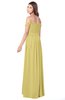 ColsBM Kaolin Misted Yellow Bridesmaid Dresses A-line Floor Length Zip up Short Sleeve Appliques Gorgeous