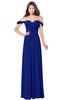 ColsBM Kaolin Nautical Blue Bridesmaid Dresses A-line Floor Length Zip up Short Sleeve Appliques Gorgeous