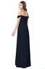 ColsBM Kaolin Navy Blue Bridesmaid Dresses A-line Floor Length Zip up Short Sleeve Appliques Gorgeous