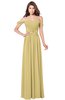 ColsBM Kaolin New Wheat Bridesmaid Dresses A-line Floor Length Zip up Short Sleeve Appliques Gorgeous