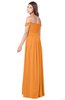 ColsBM Kaolin Orange Bridesmaid Dresses A-line Floor Length Zip up Short Sleeve Appliques Gorgeous