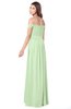 ColsBM Kaolin Pale Green Bridesmaid Dresses A-line Floor Length Zip up Short Sleeve Appliques Gorgeous