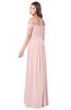 ColsBM Kaolin Pastel Pink Bridesmaid Dresses A-line Floor Length Zip up Short Sleeve Appliques Gorgeous