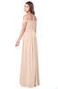 ColsBM Kaolin Peach Puree Bridesmaid Dresses A-line Floor Length Zip up Short Sleeve Appliques Gorgeous