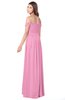 ColsBM Kaolin Pink Bridesmaid Dresses A-line Floor Length Zip up Short Sleeve Appliques Gorgeous