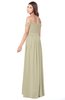 ColsBM Kaolin Putty Bridesmaid Dresses A-line Floor Length Zip up Short Sleeve Appliques Gorgeous