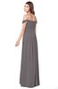 ColsBM Kaolin Ridge Grey Bridesmaid Dresses A-line Floor Length Zip up Short Sleeve Appliques Gorgeous