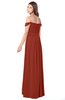 ColsBM Kaolin Rust Bridesmaid Dresses A-line Floor Length Zip up Short Sleeve Appliques Gorgeous