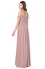 ColsBM Kaolin Silver Pink Bridesmaid Dresses A-line Floor Length Zip up Short Sleeve Appliques Gorgeous