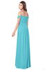 ColsBM Kaolin Turquoise Bridesmaid Dresses A-line Floor Length Zip up Short Sleeve Appliques Gorgeous