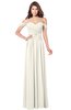 ColsBM Kaolin Whisper White Bridesmaid Dresses A-line Floor Length Zip up Short Sleeve Appliques Gorgeous