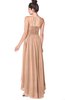 ColsBM Kinsley Almost Apricot Bridesmaid Dresses Half Backless Hi-Lo A-line Mature Sleeveless Spaghetti