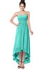 ColsBM Kinsley Blue Turquoise Bridesmaid Dresses Half Backless Hi-Lo A-line Mature Sleeveless Spaghetti