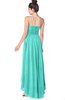 ColsBM Kinsley Blue Turquoise Bridesmaid Dresses Half Backless Hi-Lo A-line Mature Sleeveless Spaghetti