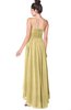 ColsBM Kinsley Gold Bridesmaid Dresses Half Backless Hi-Lo A-line Mature Sleeveless Spaghetti