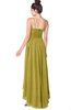 ColsBM Kinsley Golden Olive Bridesmaid Dresses Half Backless Hi-Lo A-line Mature Sleeveless Spaghetti
