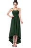 ColsBM Kinsley Hunter Green Bridesmaid Dresses Half Backless Hi-Lo A-line Mature Sleeveless Spaghetti