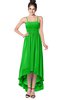 ColsBM Kinsley Jasmine Green Bridesmaid Dresses Half Backless Hi-Lo A-line Mature Sleeveless Spaghetti