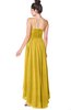 ColsBM Kinsley Lemon Curry Bridesmaid Dresses Half Backless Hi-Lo A-line Mature Sleeveless Spaghetti