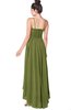 ColsBM Kinsley Olive Green Bridesmaid Dresses Half Backless Hi-Lo A-line Mature Sleeveless Spaghetti