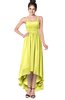 ColsBM Kinsley Pale Yellow Bridesmaid Dresses Half Backless Hi-Lo A-line Mature Sleeveless Spaghetti