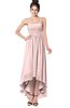 ColsBM Kinsley Pastel Pink Bridesmaid Dresses Half Backless Hi-Lo A-line Mature Sleeveless Spaghetti