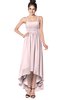 ColsBM Kinsley Petal Pink Bridesmaid Dresses Half Backless Hi-Lo A-line Mature Sleeveless Spaghetti