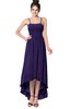 ColsBM Kinsley Royal Purple Bridesmaid Dresses Half Backless Hi-Lo A-line Mature Sleeveless Spaghetti