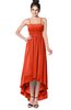 ColsBM Kinsley Tangerine Tango Bridesmaid Dresses Half Backless Hi-Lo A-line Mature Sleeveless Spaghetti