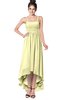 ColsBM Kinsley Wax Yellow Bridesmaid Dresses Half Backless Hi-Lo A-line Mature Sleeveless Spaghetti
