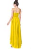 ColsBM Kinsley Yellow Bridesmaid Dresses Half Backless Hi-Lo A-line Mature Sleeveless Spaghetti