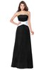 ColsBM Jeptha Black Bridesmaid Dresses A-line Floor Length Zip up Sleeveless Glamorous Strapless