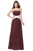 ColsBM Jeptha Burgundy Bridesmaid Dresses A-line Floor Length Zip up Sleeveless Glamorous Strapless