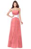 ColsBM Jeptha Coral Bridesmaid Dresses A-line Floor Length Zip up Sleeveless Glamorous Strapless
